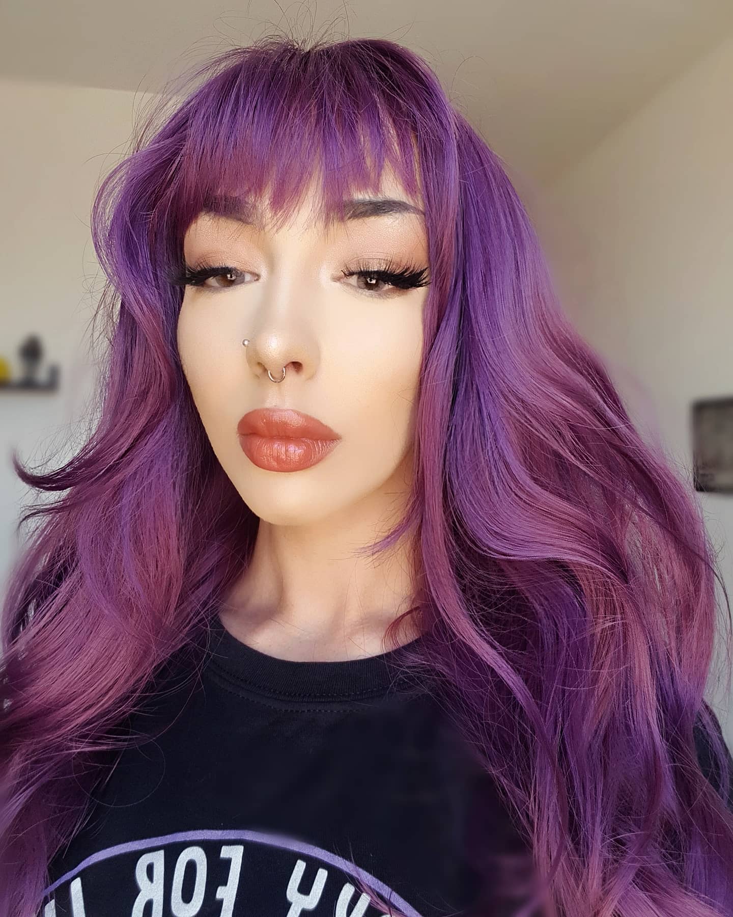 Celebrity double purple plum lavender straight hotsell highlighted h.d lace front wig