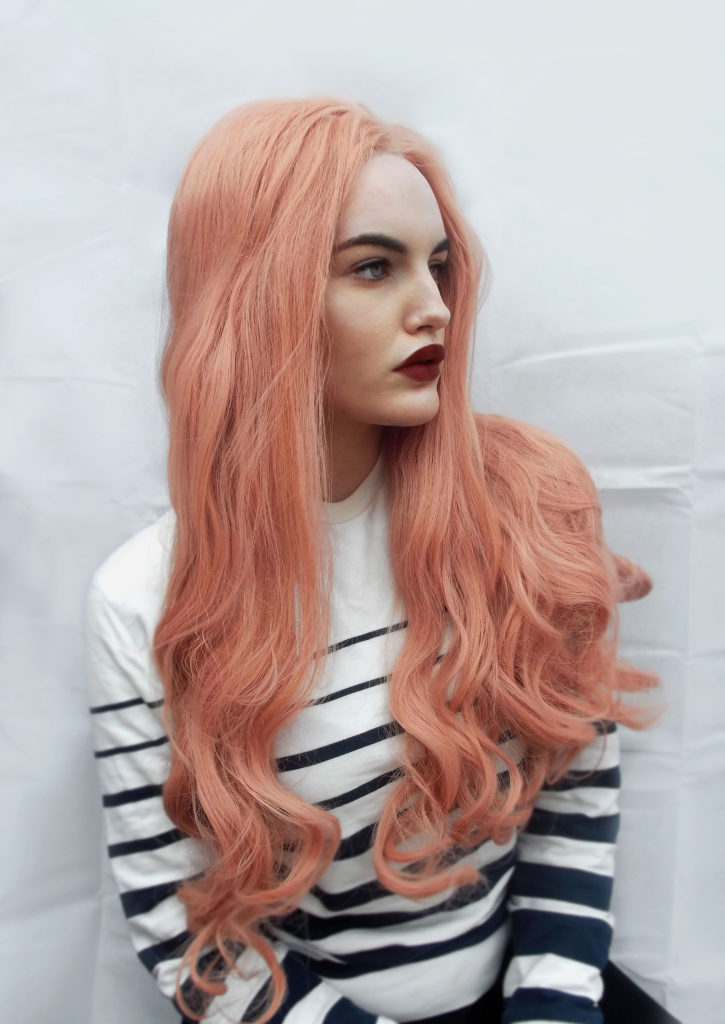 peach coloured wig