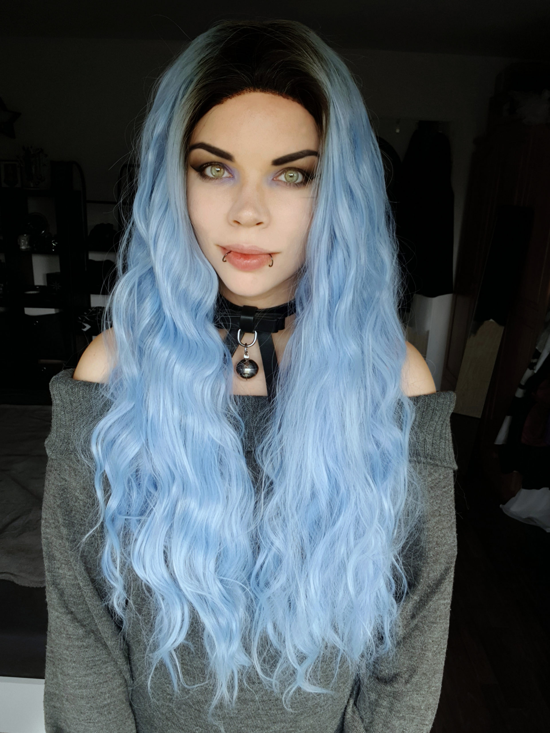 Blue lace front wig uk